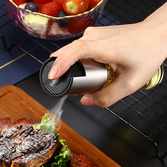 Stainless Steel Cooking Oil Spray Bottle Glass Oil for BBQ & Cooking