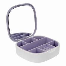 Jewelry Storage Box with Mirror, Portable Jewelry Organizer, Dustproof, Travel Case Ideal for Ring, Pendant, Earring Necklace and Bracelet, Easy to storage LD-988